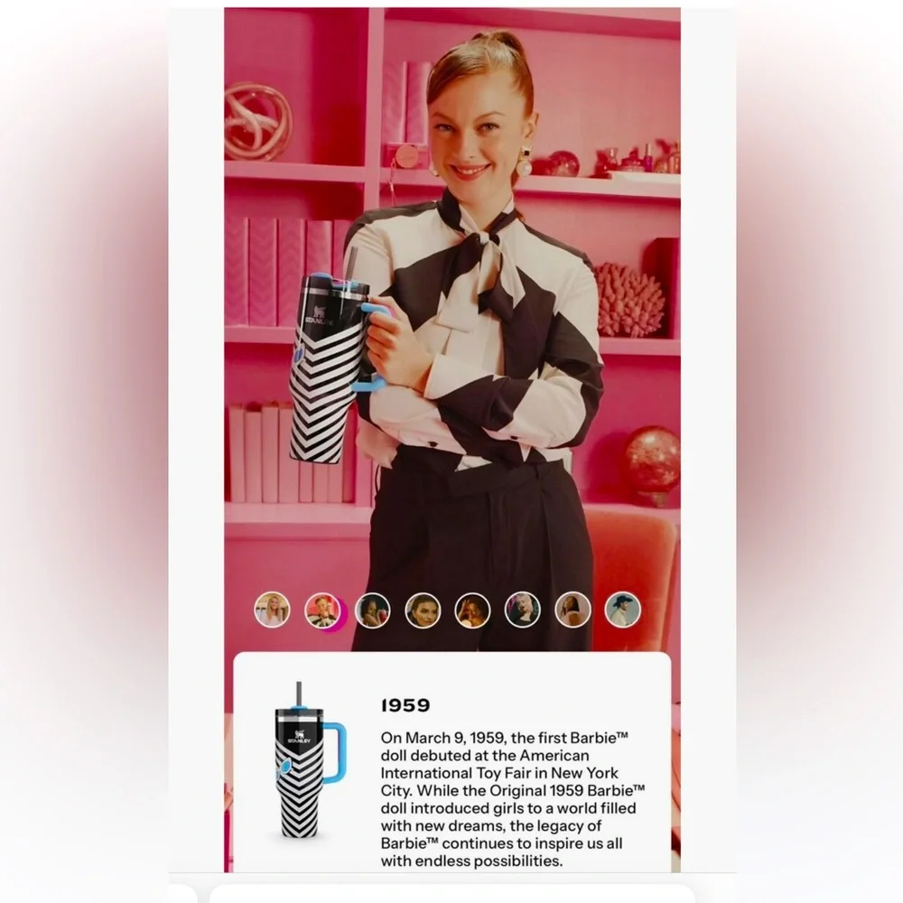 BRAND NEW Barbie x Stanley Tumbler 1959 ORIGINAL 40oz Quencher, SHIPS FA… - Picture 8 of 8